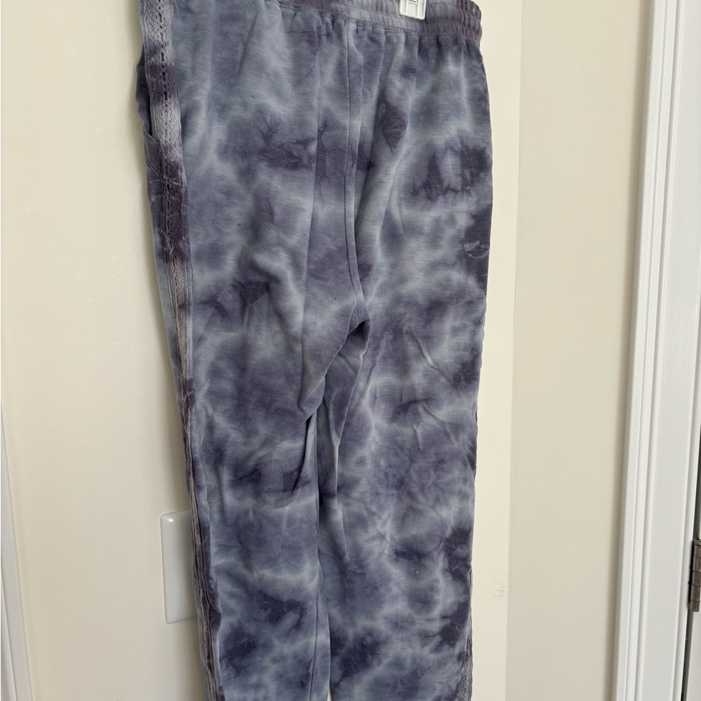 Blue Purple Tie-Dye Jogger Lounge Pants